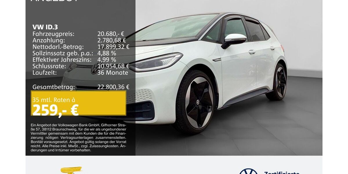 VW ID.3 39.088 km 19.280 &euro; Herne 44653