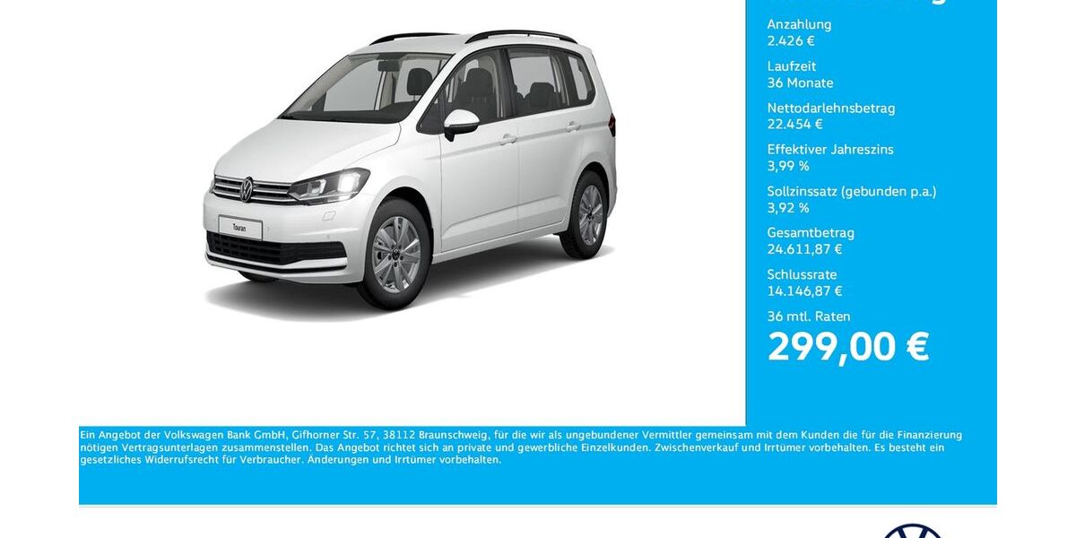 VW Touran 67.059 km 24.880 &euro; Dortmund 44379