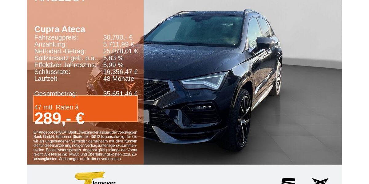 Cupra Ateca 44.479 km 30.790 &euro; Recklinghausen 45663
