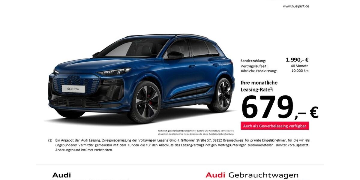 Audi Q6 e-tron 6.252 km 67.411 &euro; Dortmund 44143