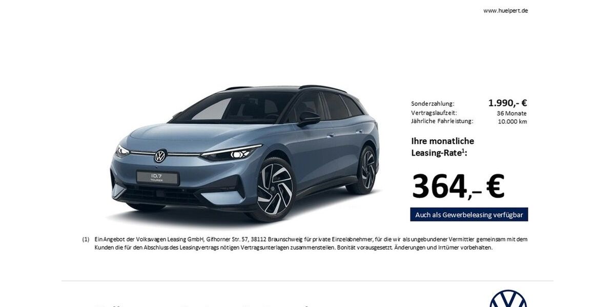 VW ID.7 15.423 km 47.322 &euro; Dortmund 44141