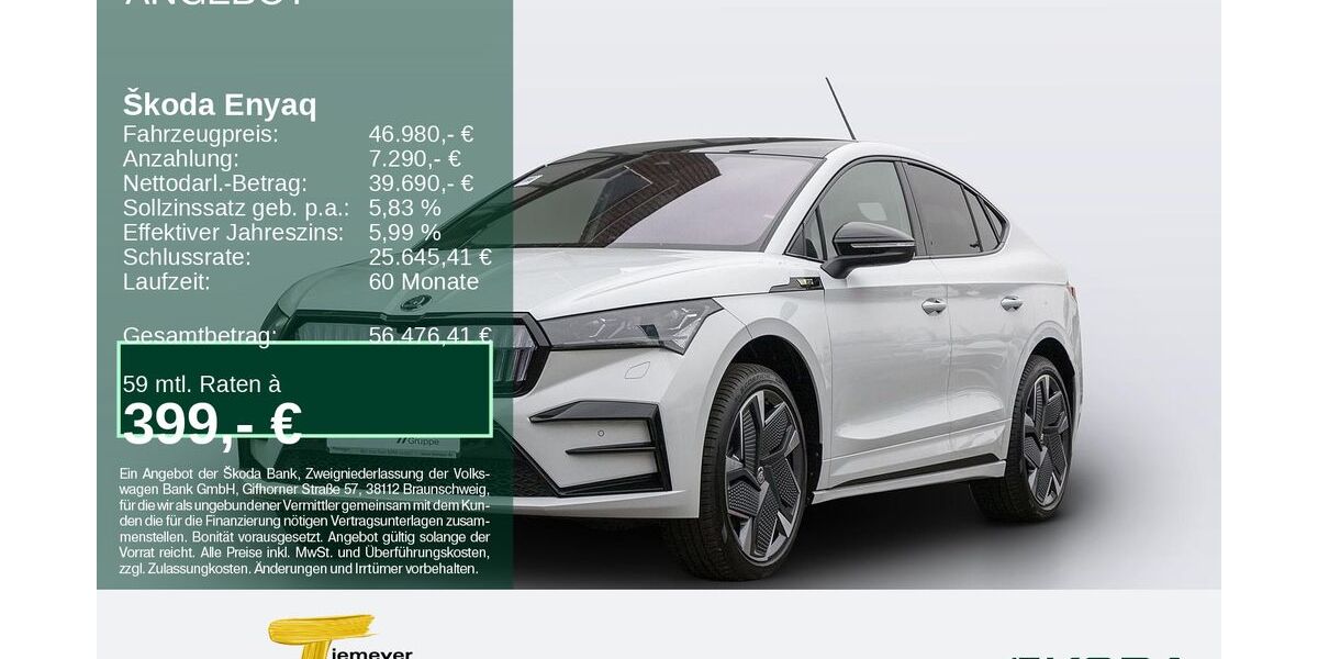 Skoda Enyaq 17.939 km 43.980 &euro; Bochum 44809