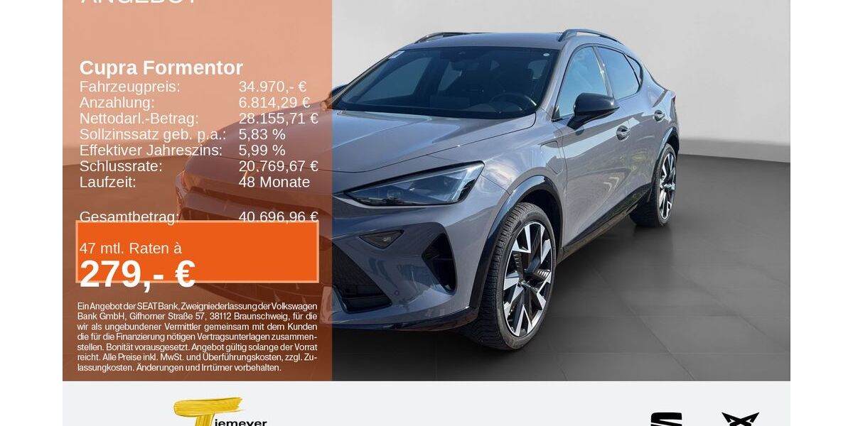 Cupra Formentor 30.900 km 34.970 &euro; Recklinghausen 45663