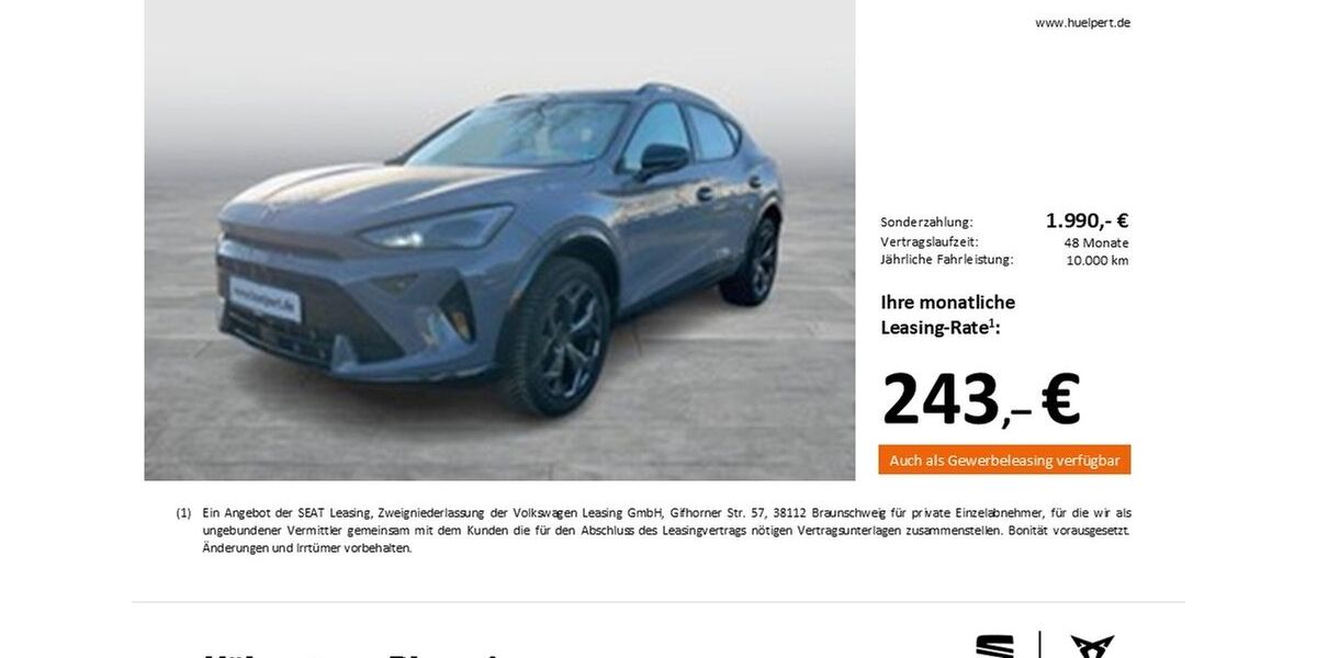 Cupra Formentor 14.724 km 31.467 &euro; Dortmund 44269