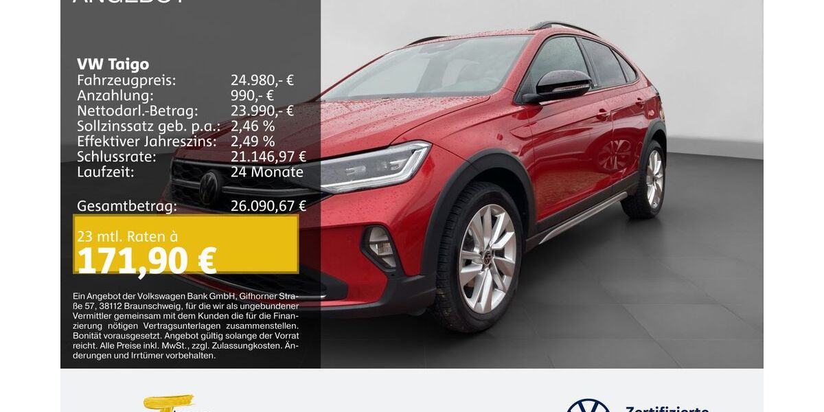 VW Taigo 6.568 km 24.330 &euro; Bochum 44892