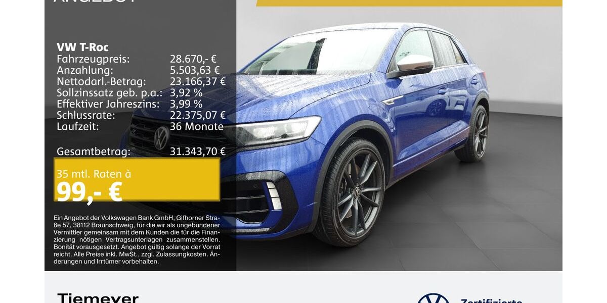 VW T-Roc 76.155 km 28.670 &euro; Bochum 44892