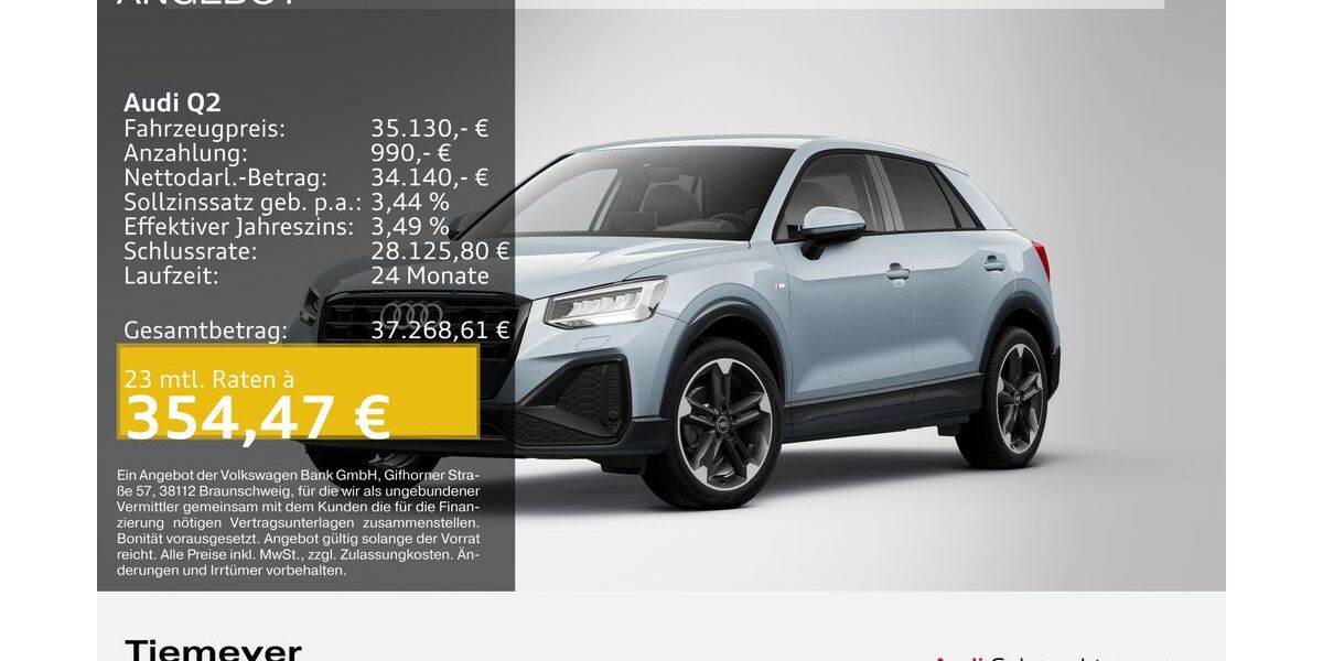 Audi Q2 5.697 km 34.250 &euro; Bochum 44809