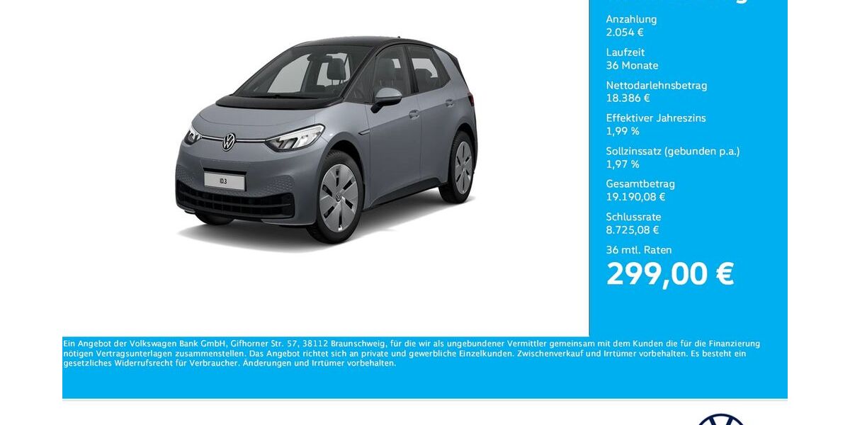 VW ID.3 22.551 km 20.350 &euro; Dortmund 44379