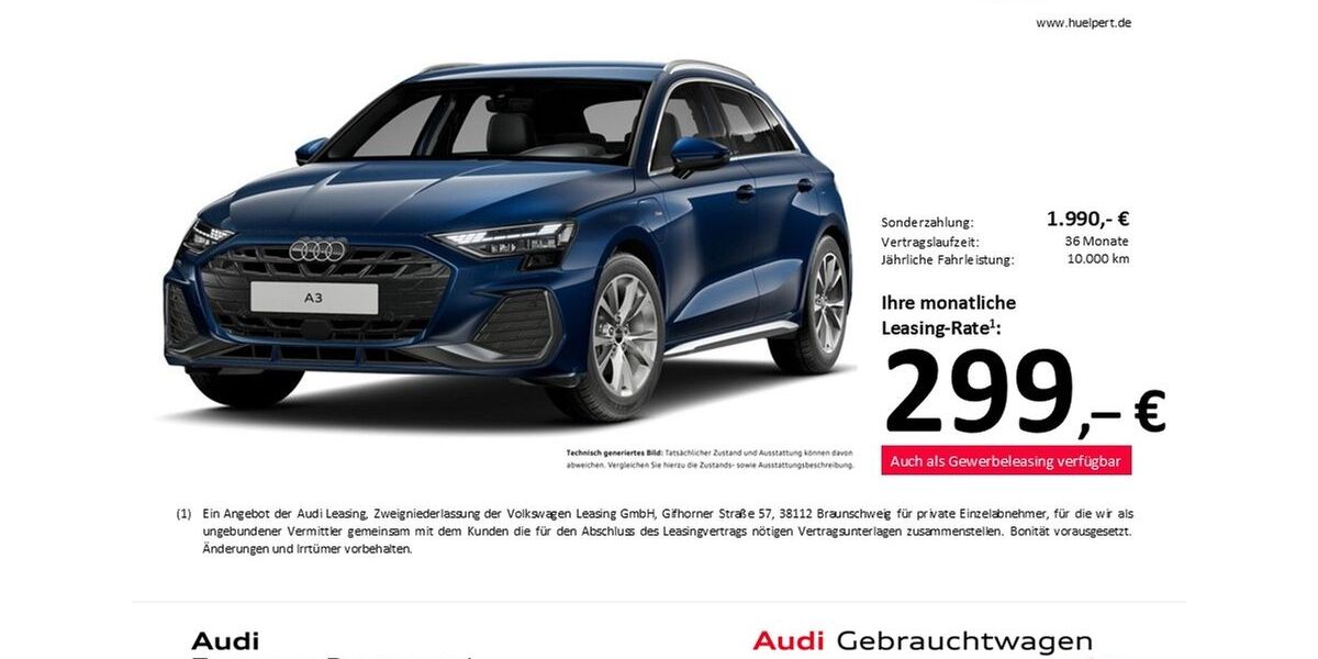 Audi A3 6.258 km 37.188 &euro; Dortmund 44143