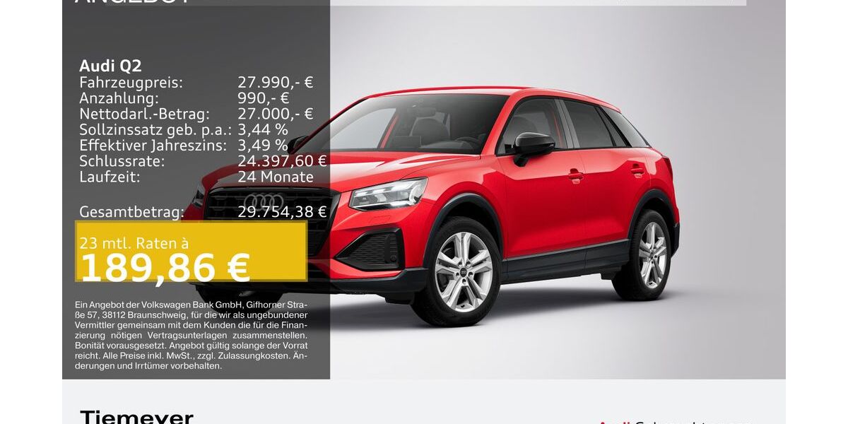 Audi Q2 5.843 km 27.950 &euro; Dorsten 46284