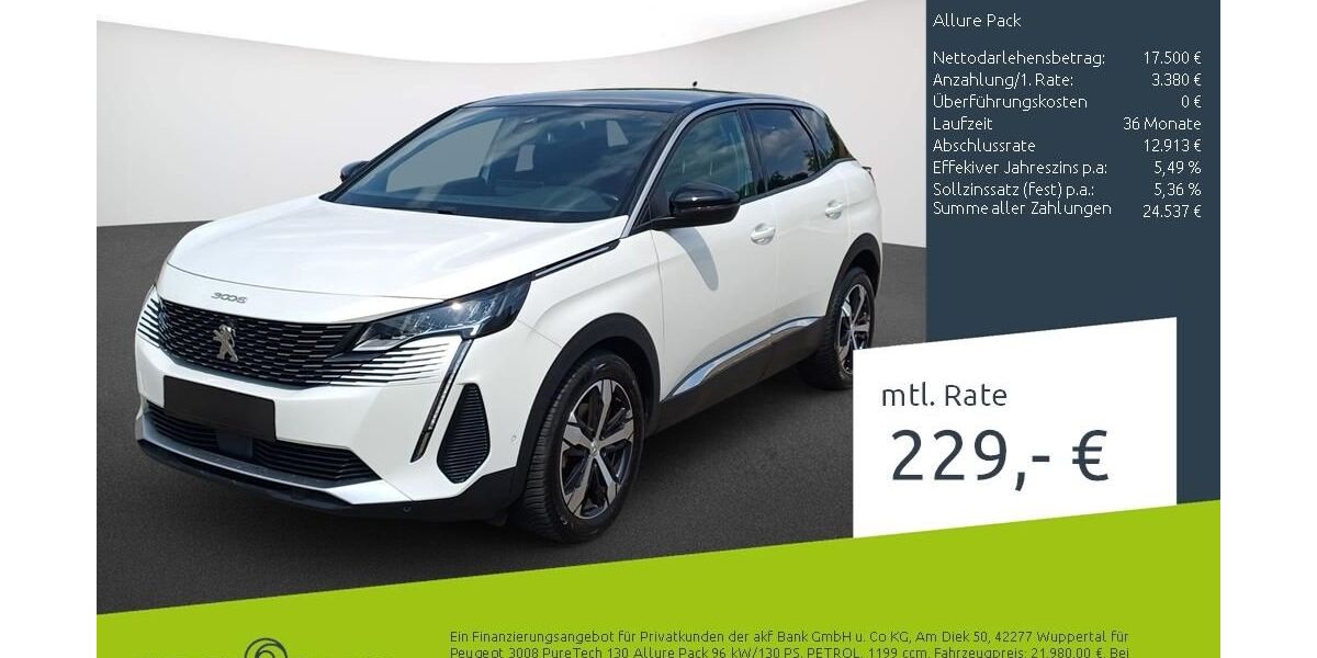Peugeot 3008 20.891 km 19.440 &euro; Dortmund 44263