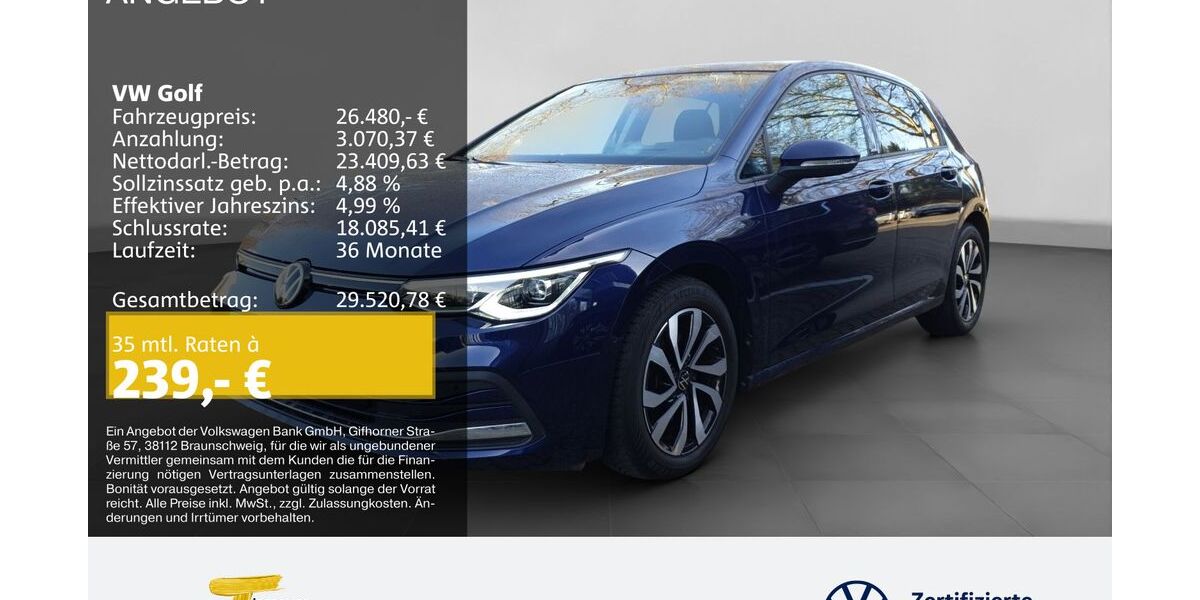 VW Golf 53.471 km 24.380 &euro; Bochum 44892