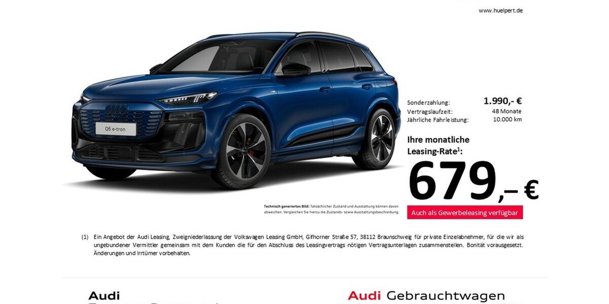 Audi Q6 e-tron 16.008 km 66.788 &euro; Dortmund 44143
