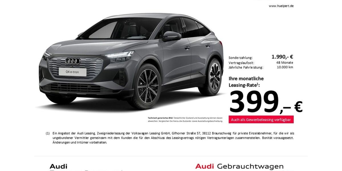 Audi Q4 e-tron 6.899 km 43.477 &euro; Dortmund 44143