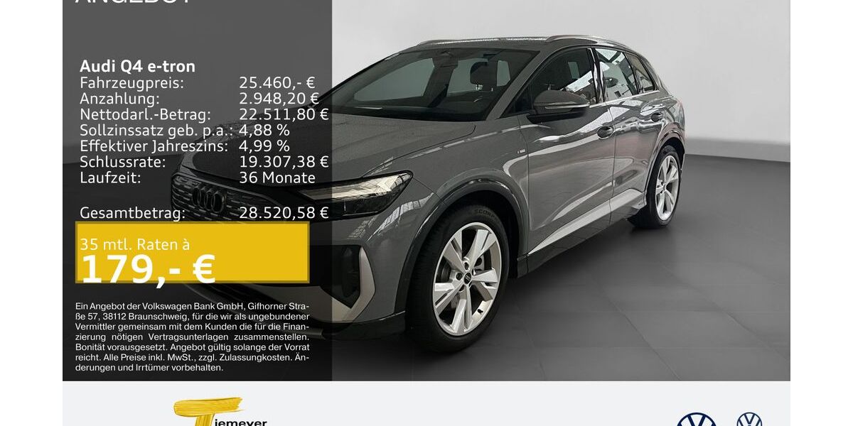 Audi Q4 e-tron 108.942 km 24.480 &euro; Gelsenkirchen 45888